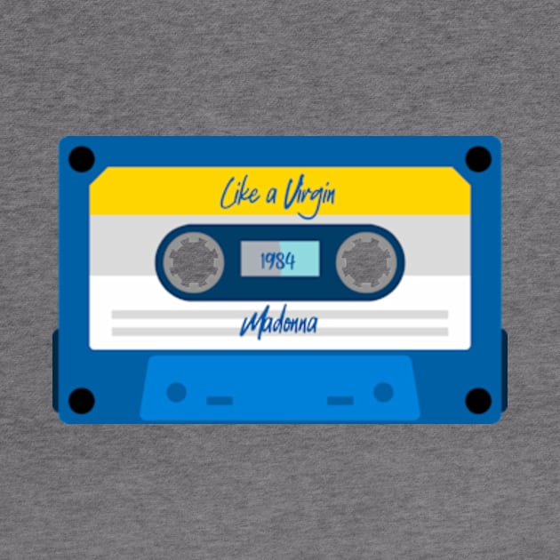 Madonna Classic Blue Cassette by PowelCastStudio